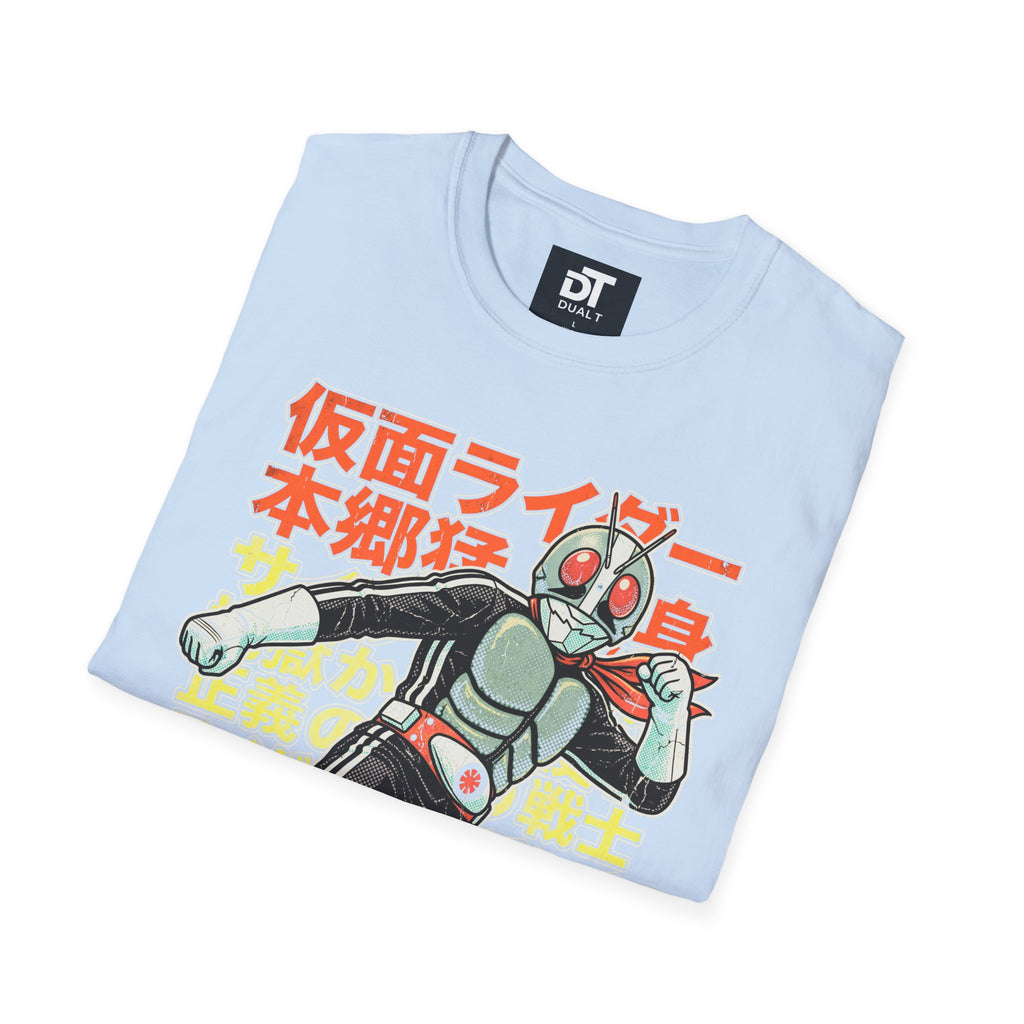 Kamen Rider Vintage Japanese Action Hero Graphic Tee - Retro Streetwear