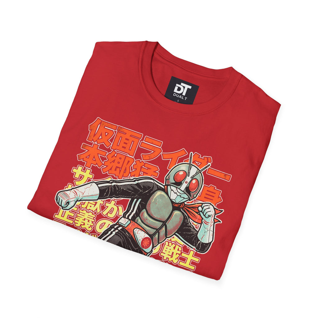 Kamen Rider Vintage Japanese Action Hero Graphic Tee - Retro Streetwear