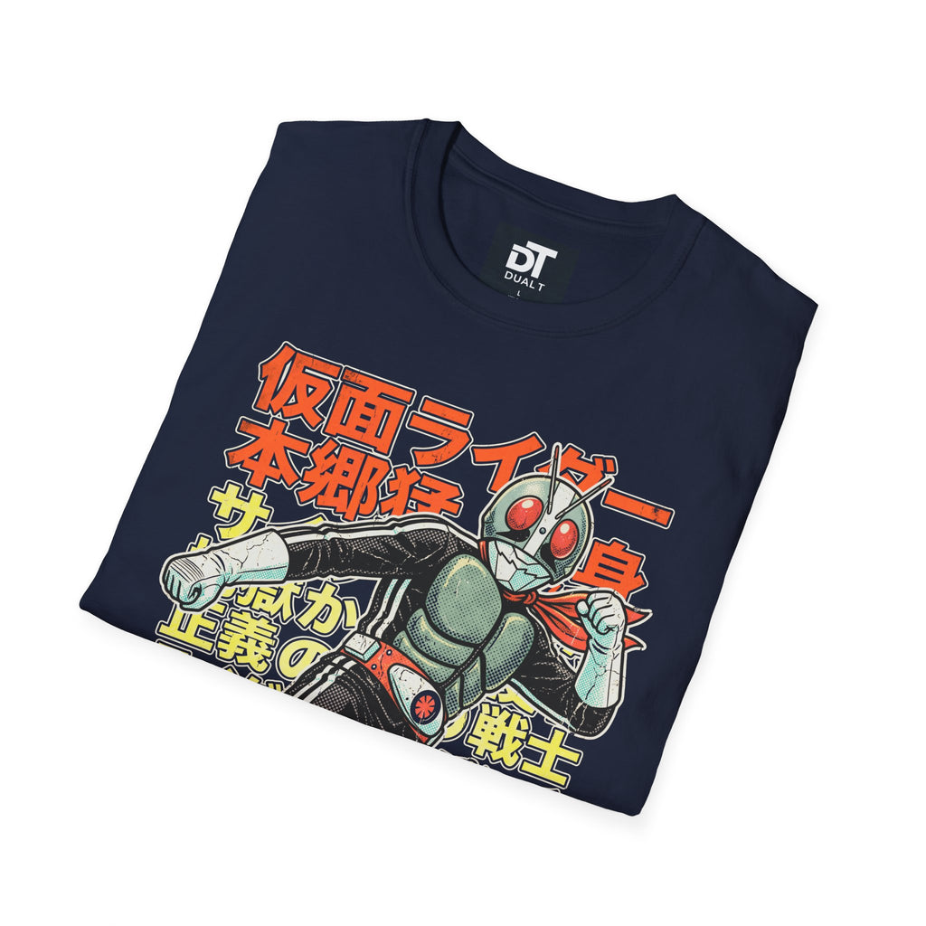 Kamen Rider Vintage Japanese Action Hero Graphic Tee - Retro Streetwear