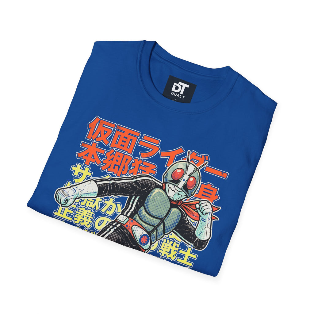 Kamen Rider Vintage Japanese Action Hero Graphic Tee - Retro Streetwear