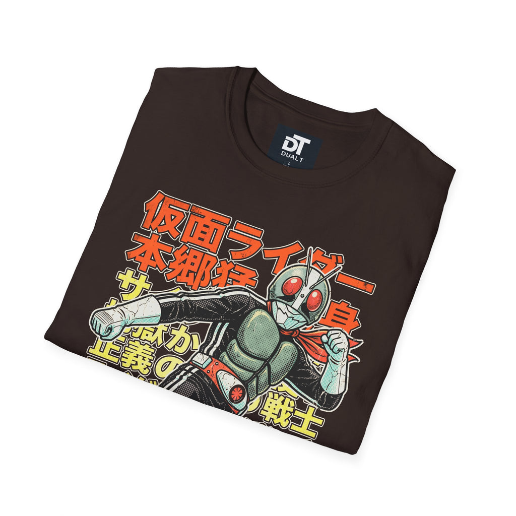 Kamen Rider Vintage Japanese Action Hero Graphic Tee - Retro Streetwear