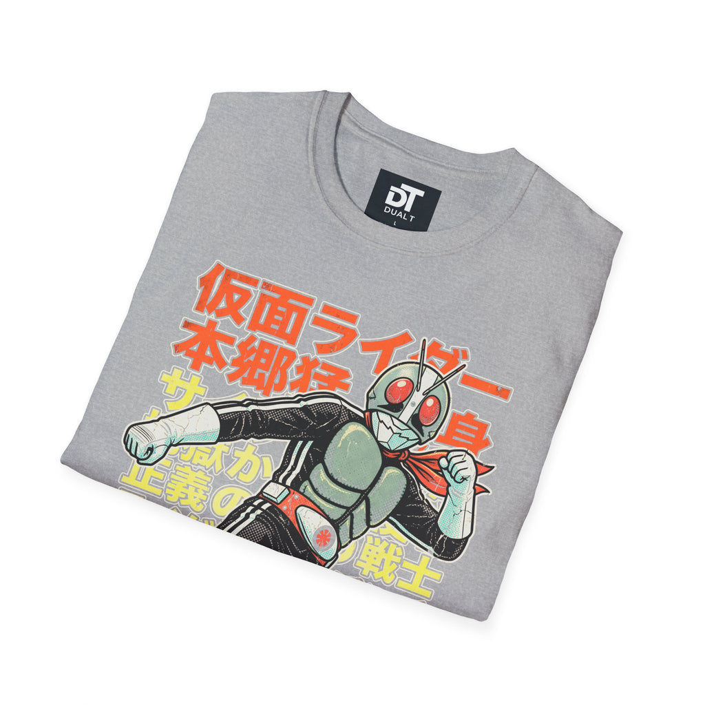 Kamen Rider Vintage Japanese Action Hero Graphic Tee - Retro Streetwear