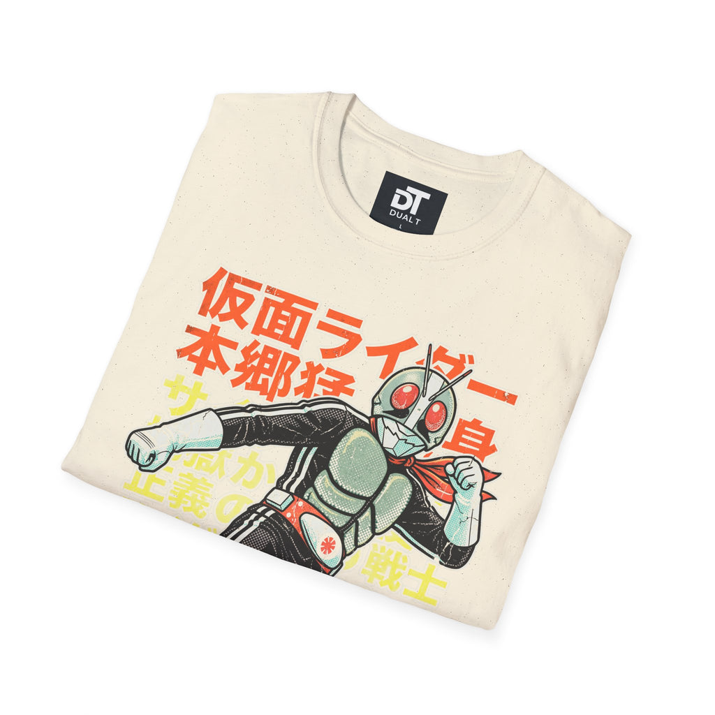 Kamen Rider Vintage Japanese Action Hero Graphic Tee - Retro Streetwear