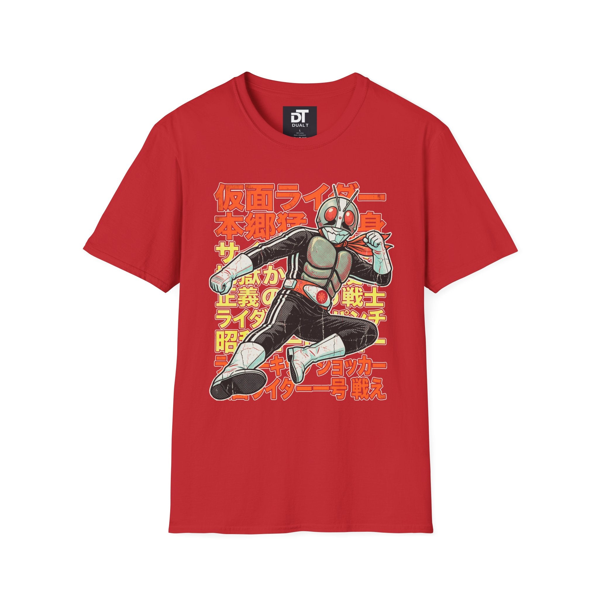 Kamen Rider Vintage Japanese Action Hero Graphic Tee - Retro Streetwear