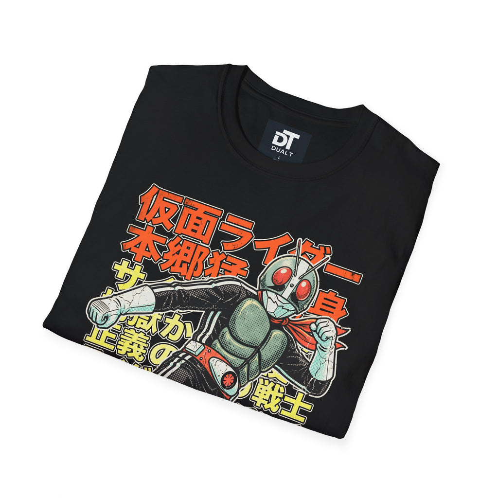 Kamen Rider Vintage Japanese Action Hero Graphic Tee - Retro Streetwear