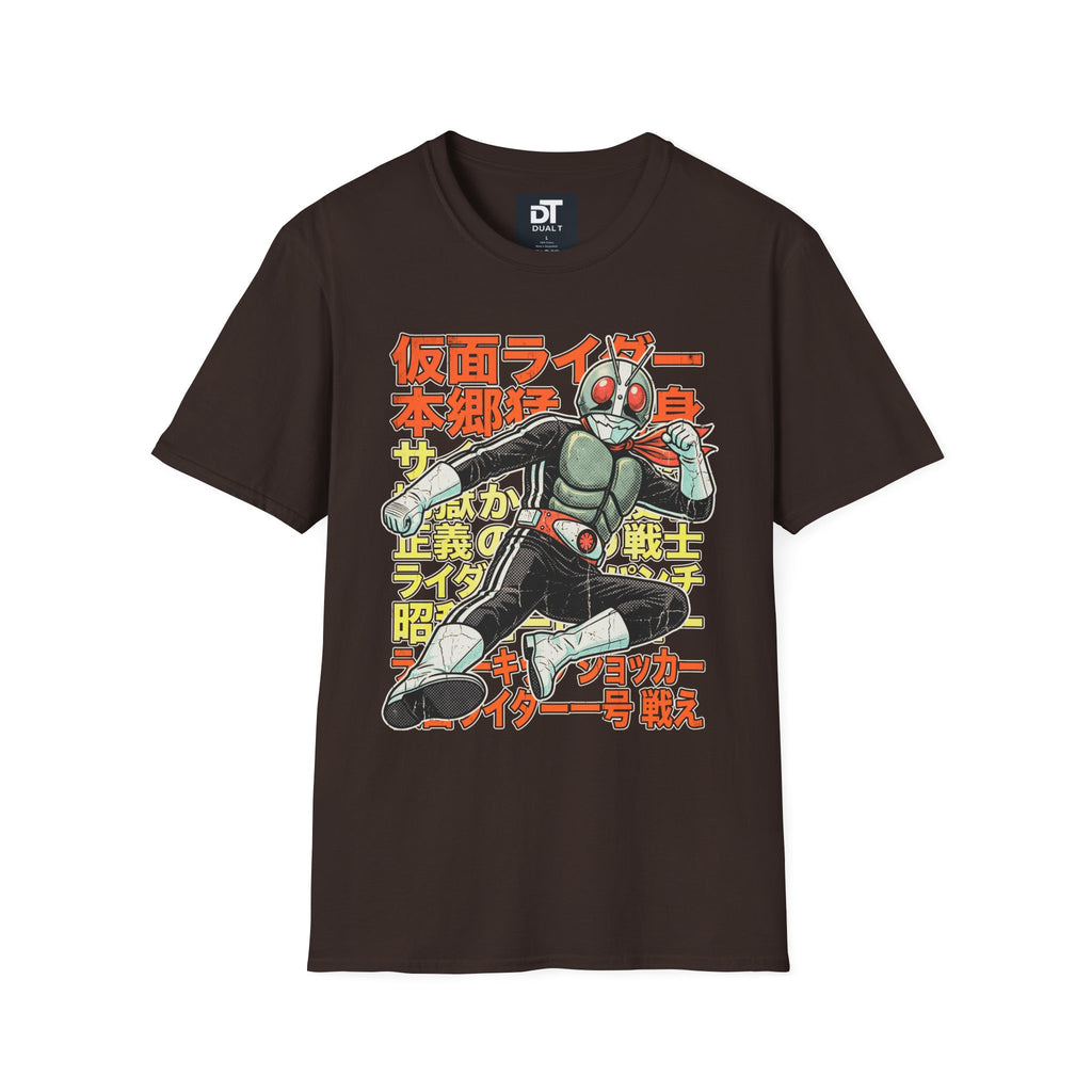 Kamen Rider Vintage Japanese Action Hero Graphic Tee - Retro Streetwear